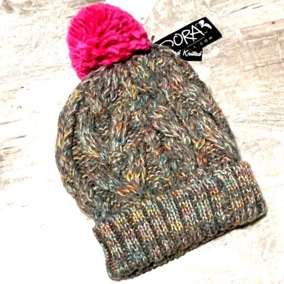 ADORA Multicolored Hand Knitted Beanie NWT - Picture 2 of 4